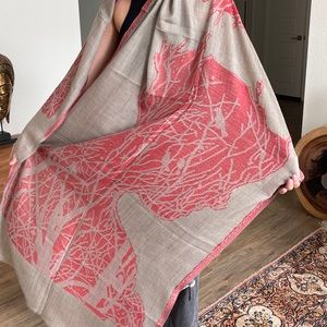 Fully hand embroidered stole/shawl/wrap